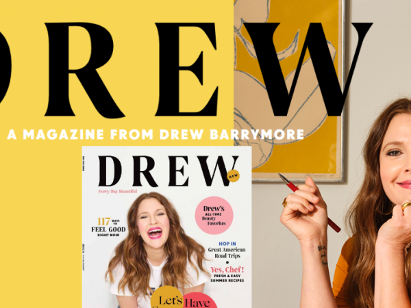 Drew Barrymore launching Drew printed magazine