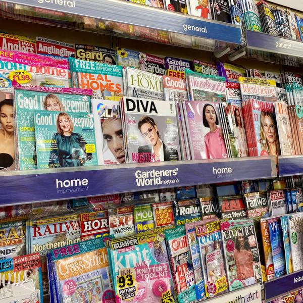 magazines on newsstand