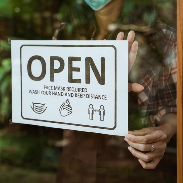 retail business open sign