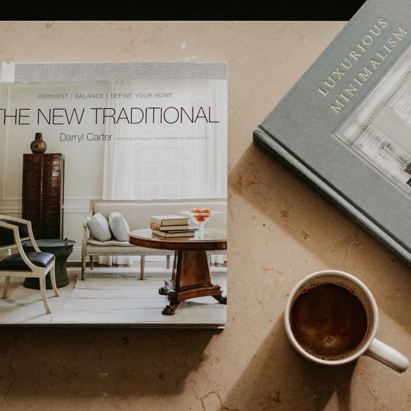 coffee table books on table