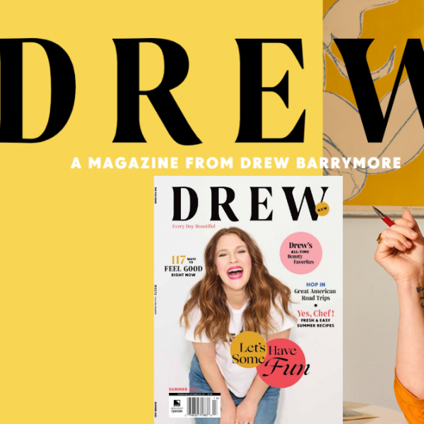 Drew Barrymore launching Drew printed magazine