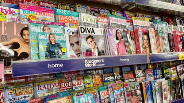 magazines on newsstand