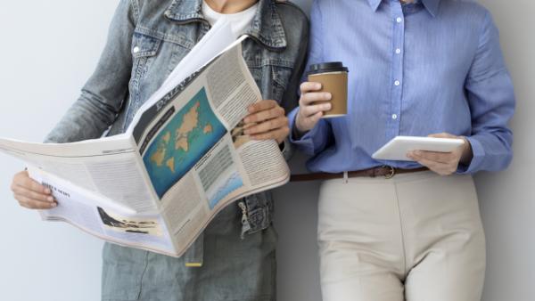 women looking at tablet