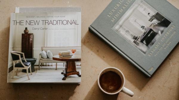 coffee table books on table