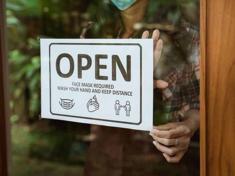 retail business open sign