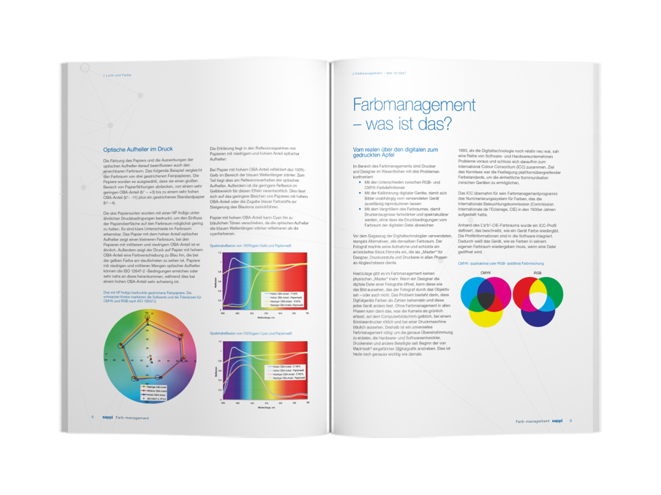 colour management technical brochure spread DE
